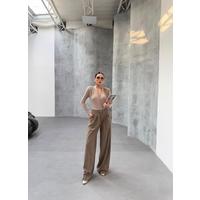 230 Gr Poly Viscose Full Lycra Pi̇leli̇ Palazzo Pantolon