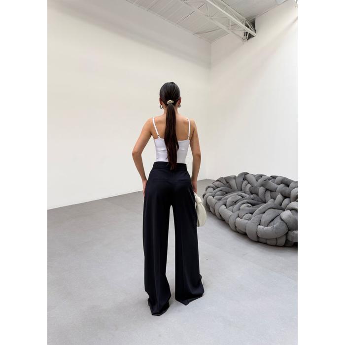230 Gr Poly Viscose Full Lycra Pi̇leli̇ Palazzo Pantolon