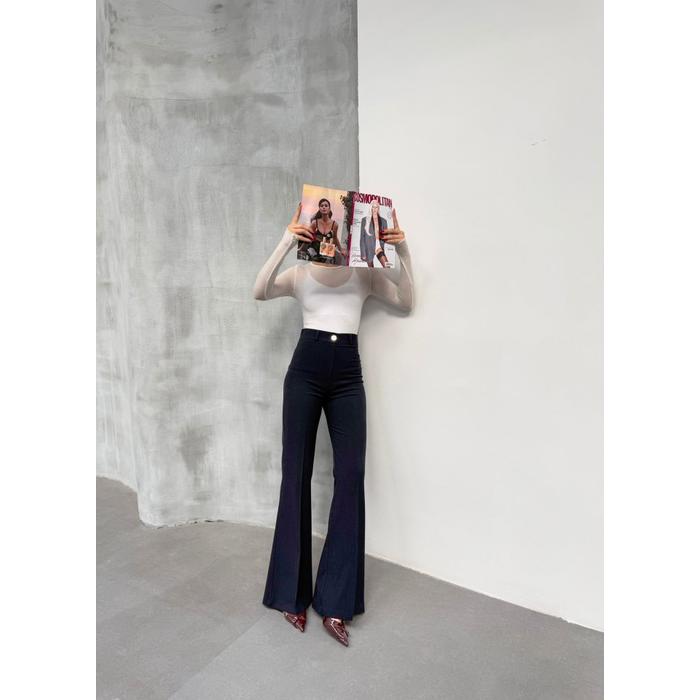 230 Gr Poly Viscose Full Lycra İspanyol Paça Pantolon