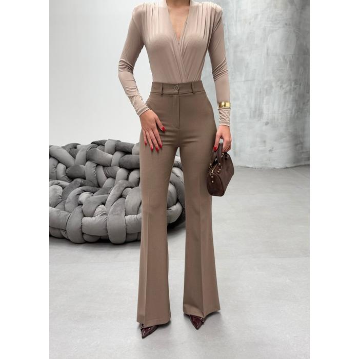 230 Gr Poly Viscose Full Lycra İspanyol Paça Pantolon