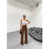 230 Gr Poly Viscose Lycra Metal Düğme Palazzo Pantolon