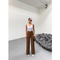 230 Gr Poly Viscose Lycra Metal Düğme Palazzo Pantolon