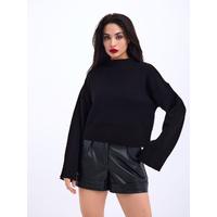 3628 KOL GENİŞ KAZAK-SİYAH