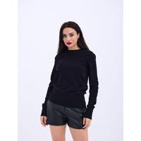 4217 TRİKO BASİC KAZAK-SİYAH