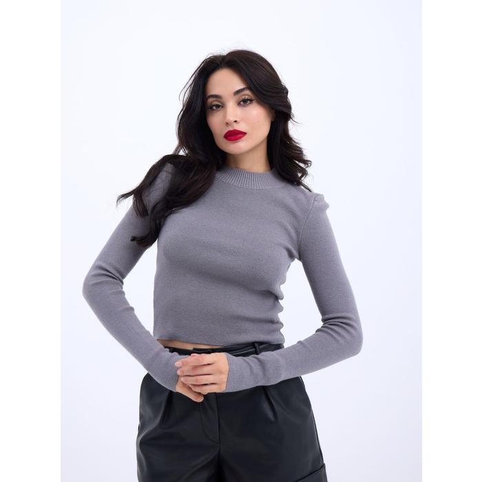42201 TRİKO BASİC KAZAK-GRİ