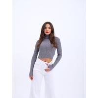 42231 TRİKO BALIKÇI KAZAK-GRİ