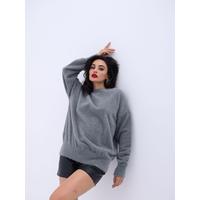 42331 TRİKO SIFIR YAKA SALAŞ KAZAK-GRİ