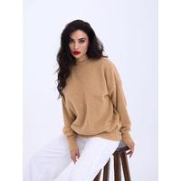 42331 TRİKO SIFIR YAKA SALAŞ KAZAK-VİZON