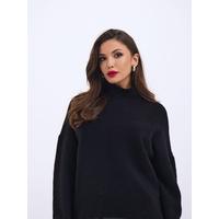 43041 TRİKO SIFIR YAKA KAZAK-SİYAH