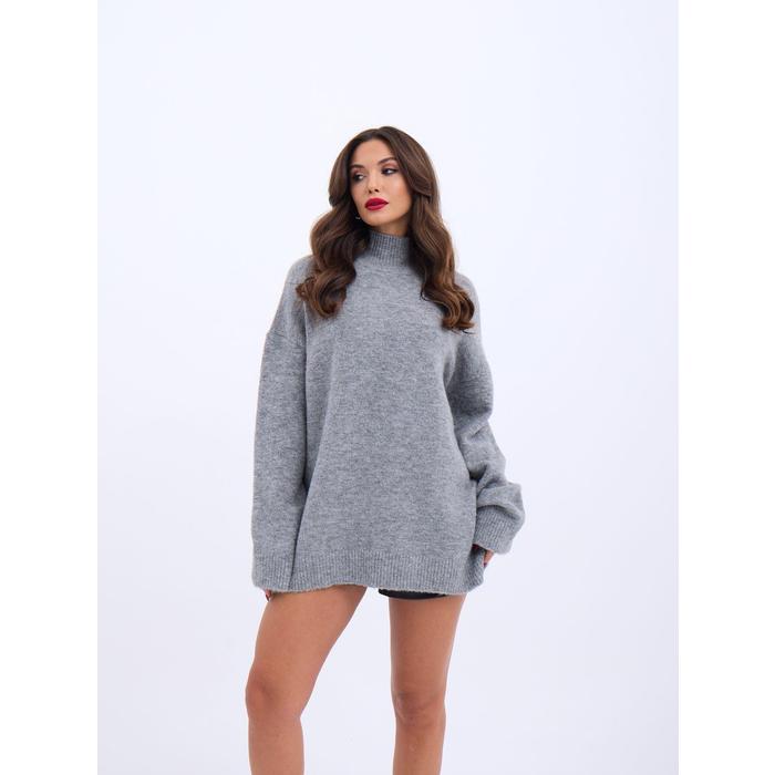 43061 TRİKO YARIM BALIKÇI KAZAK-GRİ