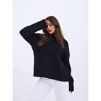 43081 TRİKO YARIM BALIKÇI SALAŞ KAZAK-SİYAH