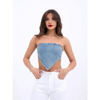 6222 KOT CROP-MAVİ