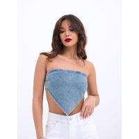 6222 KOT CROP-MAVİ
