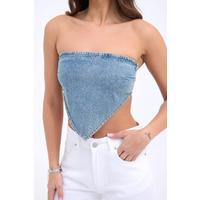 6222 KOT CROP-MAVİ