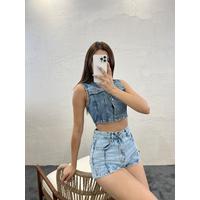 6317 KOT BLUZ-MAVİ