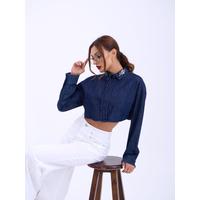 6603 KOT BLUZ-MAVİ