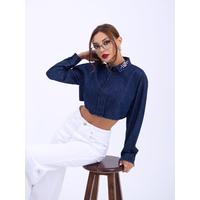 6603 KOT BLUZ-MAVİ