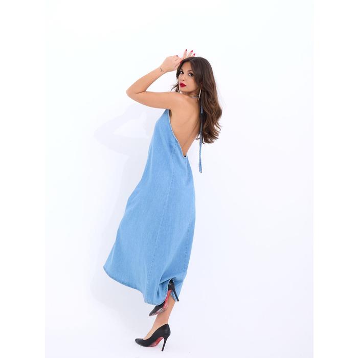 6771 KOT ELBİSE-MAVİ