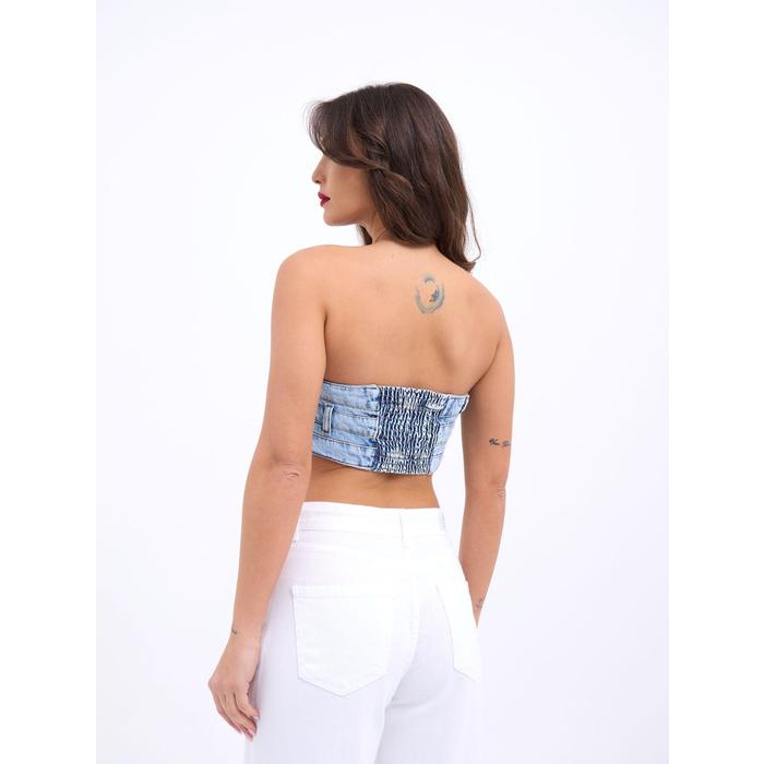 6817 KOT CROP-MAVİ