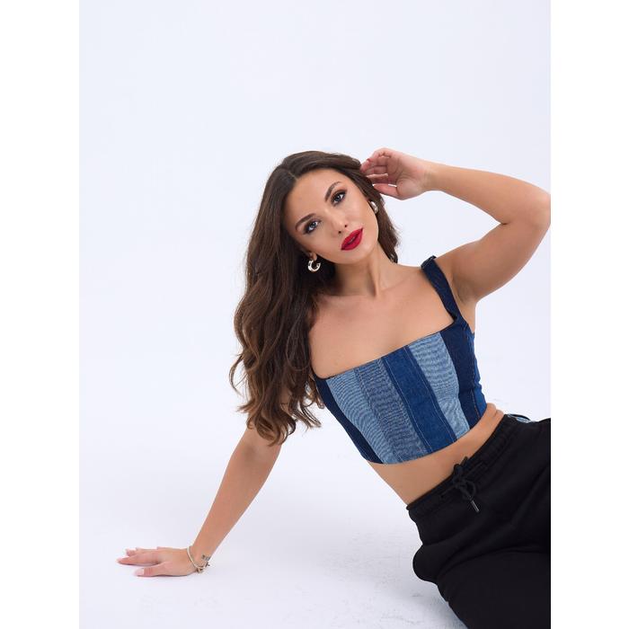 6890 KOT CROP-MAVİ