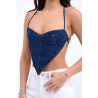6968 KOT CROP-MAVİ