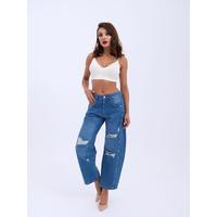 7086 KOT PANTOLON-MAVİ