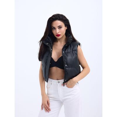 7240 DERİ YELEK-SİYAH