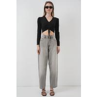 936 Sandy Crop Bluz - Siyah