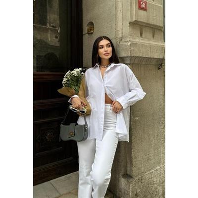 Alexis Sırt Dantel Oversıze Gömlek 3336-08