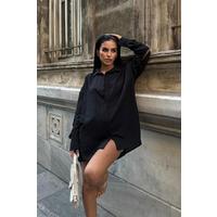 Alina Kol Cut Out Keten Gömlek 3252-08