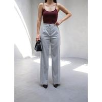Arkasi Lasti̇kli̇ Pi̇leli̇ Dökümlü Wide Leg Pantolon