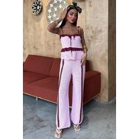 Askılı Bluz Pantolon Triko Takım 10114
