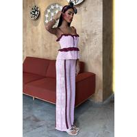Askılı Bluz Pantolon Triko Takım 10114