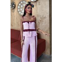 Askılı Bluz Pantolon Triko Takım 10114
