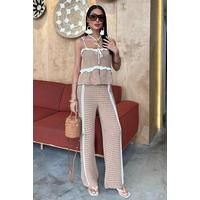 Askılı Bluz Pantolon Triko Takım 10114