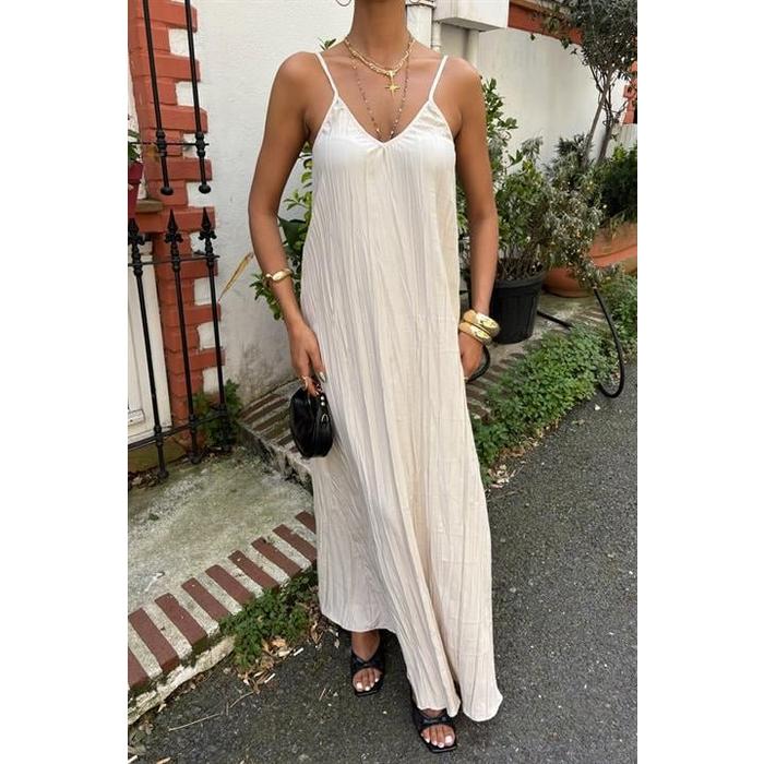 Askılı Maxi Boy Kraş Elbise 2900