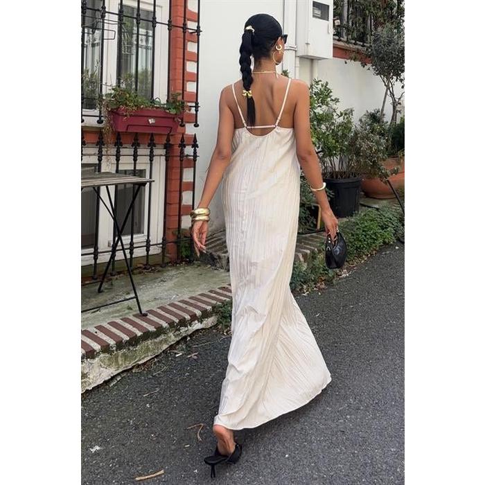 Askılı Maxi Boy Kraş Elbise 2900