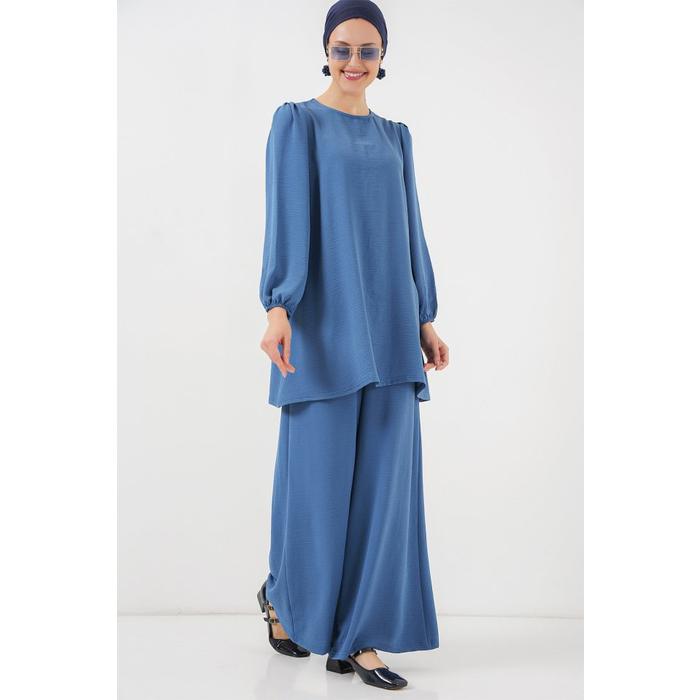 Ayrobin Tunik Pantolon Alt Üst Takım 6712 - İndigo