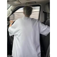 Baskılı Oversize Bisiklet Yaka T-shirt - Beyaz