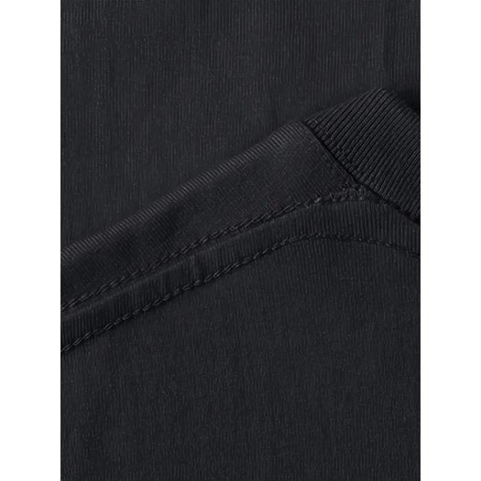 Baskılı Oversize Bisiklet Yaka T-shirt - Siyah