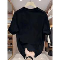 Baskılı Oversize Bisiklet Yaka T-shirt - Beyaz