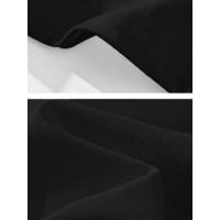 Baskılı Oversize Bisiklet Yaka T-shirt - Siyah
