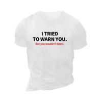 Baskılı Oversize Bisiklet Yaka T-shirt - Beyaz