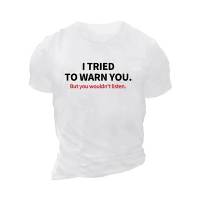 Baskılı Oversize Bisiklet Yaka T-shirt - Beyaz