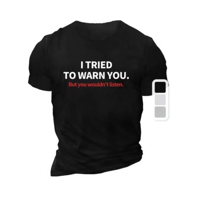 Baskılı Oversize Bisiklet Yaka T-shirt - Siyah