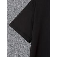 Baskılı Oversize Bisiklet Yaka T-shirt - Siyah