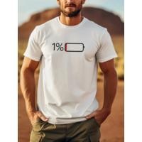 Baskılı Oversize Bisiklet Yaka T-shirt - Beyaz