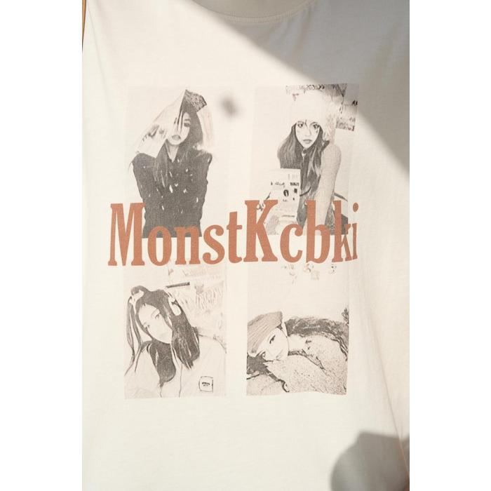Baskılı T-Shirt - Ekru
