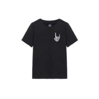 Baskılı T-shirt - Siyah