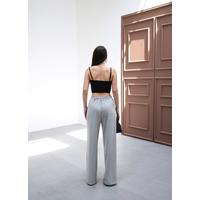 Beli̇ Lasti̇k Ve Bağcikli Geni̇ş Paça Pantolon